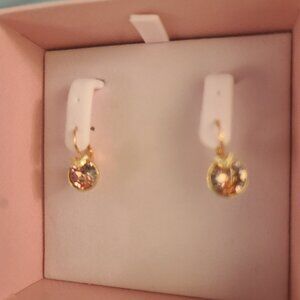 Swarovski rose gold coloured earrings